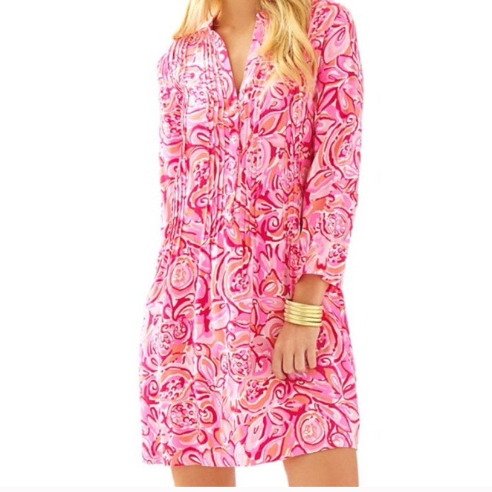 Lilly Pulitzer Sarasota Pin Tuck Tunic Dress